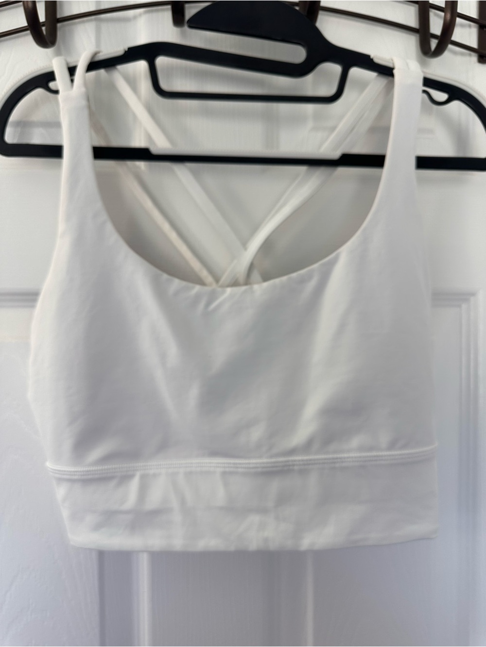 Lululemon White Cross-Back Energy Bra- 12- GUC